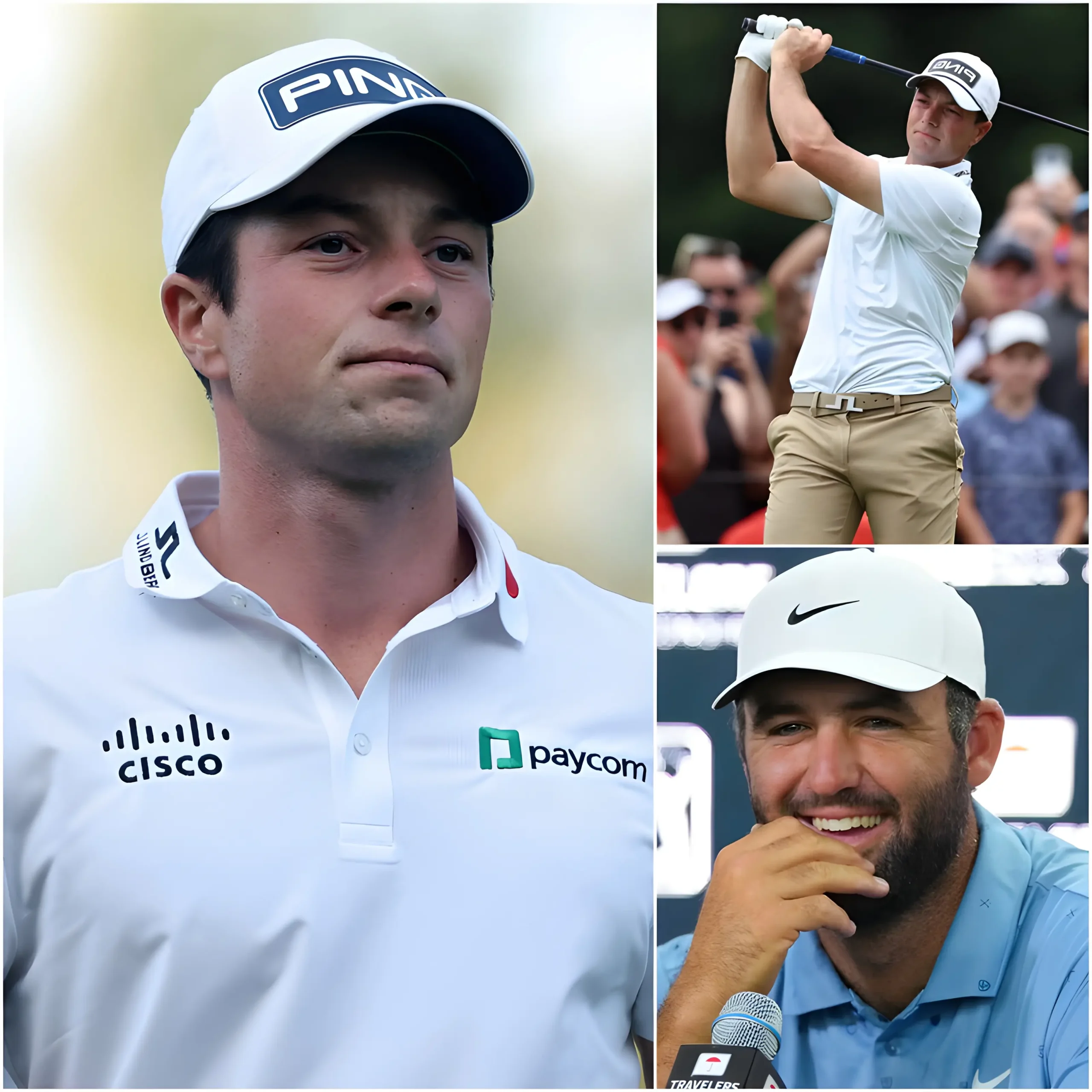 Cover Image for ⛳️🚨 “I DIDN’T COME HERE TO FINISH SECOND!” Viktor Hovland stunned the golf world after climbing to the top of the Travelers Championship leaderboard at 20-under, boldly saying the pressure had now shifted onto Scottie Scheffler.