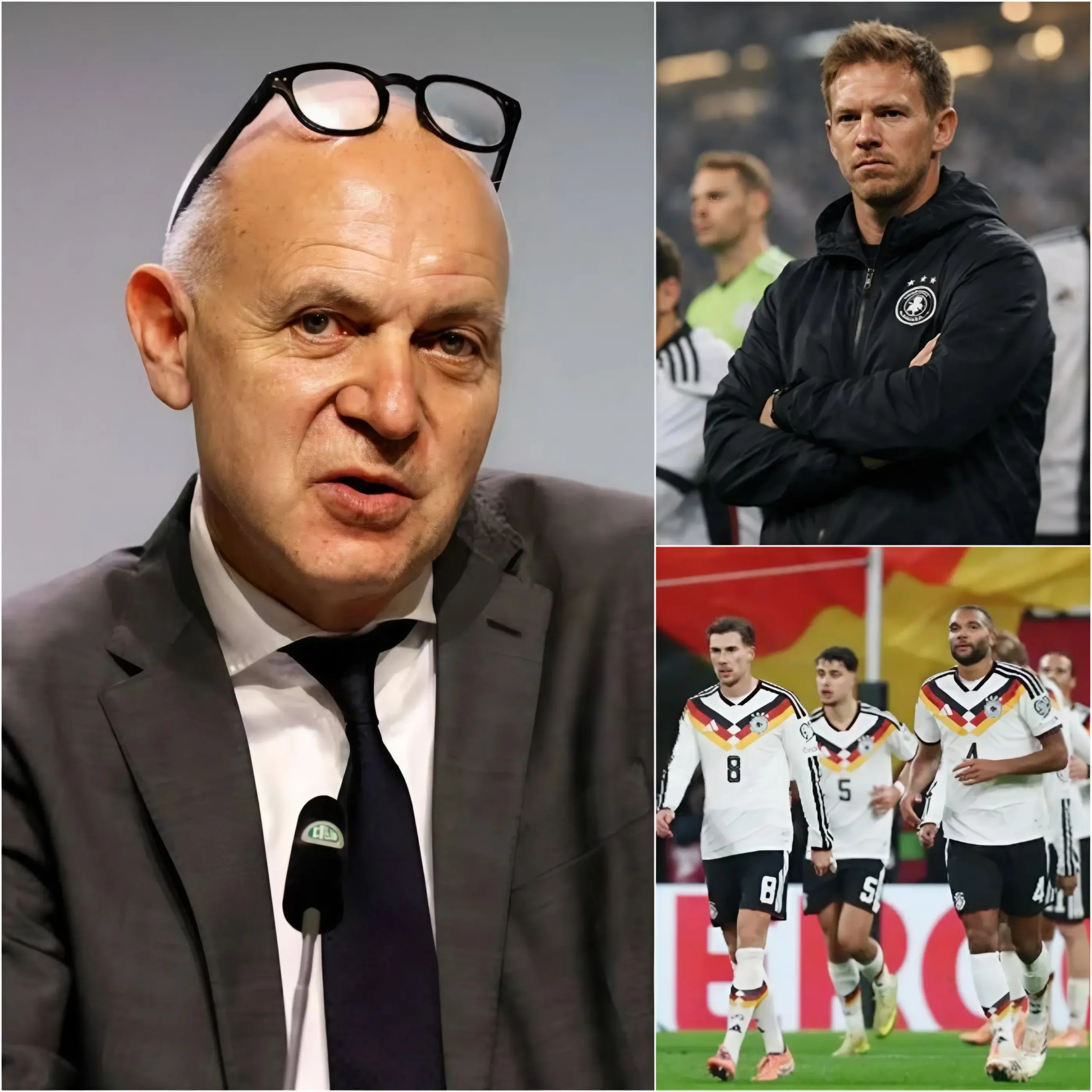 Cover Image for 🚨 EILMELDUNG „WIR HABEN EINE ENTSCHEIDUNG GETROFFEN“ – Vor 9 Minuten: DFB-Präsident Bernd Neuendorf hat eine überraschende Entscheidung über die Zukunft von Bundestrainer Julian Nagelsmann nach den enttäuschenden Ergebnissen der letzten Jahre unter seiner Führung getroffen.