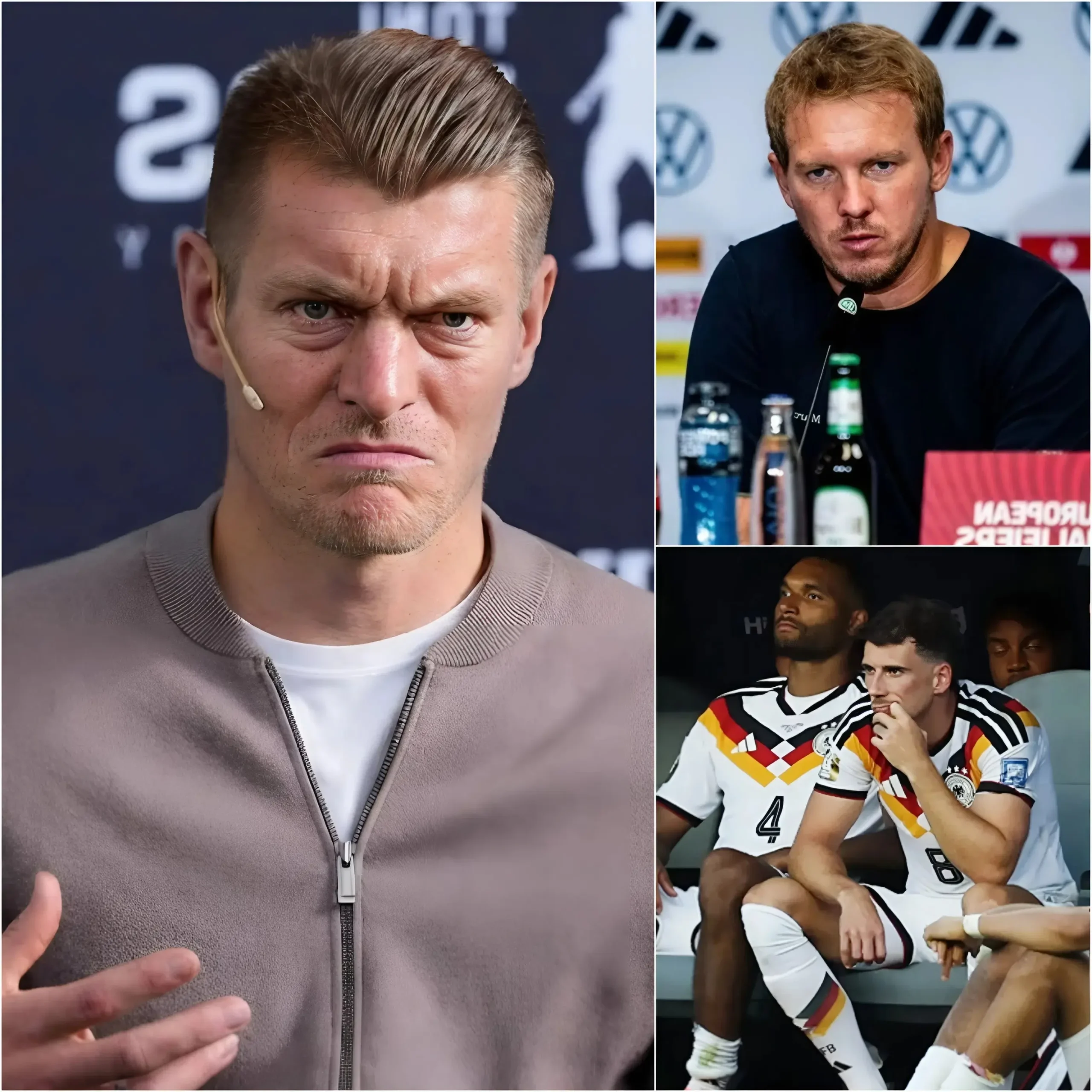 Cover Image for 🚨🚨EILMELDUNG: Nach dem beschämenden Ausscheiden bei der Weltmeisterschaft 2026 gegen den Außenseiter Paraguay richtete die Legende Toni Kroos überraschend scharfe Kritik an Bundestrainer Julian Nagelsmann:
