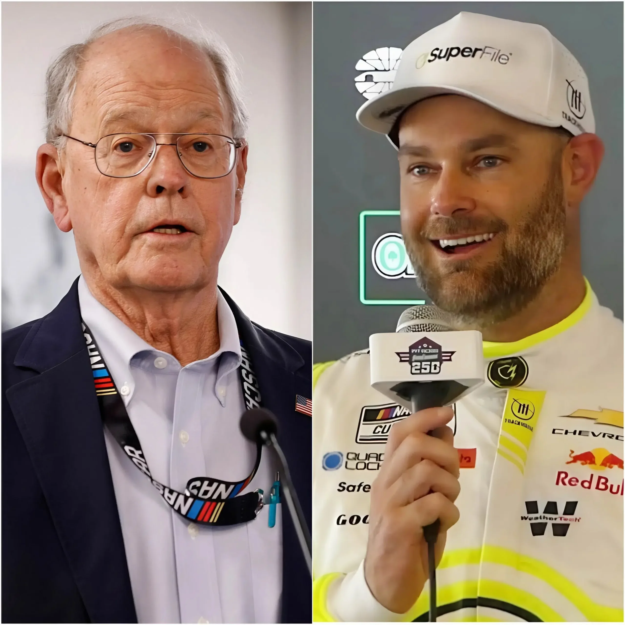 Cover Image for EXPLOSIVE NEWS🛑 NASCAR CEO Jim France stunned everyone by breaking the silence, announcing that a formal request had been made to review Shane van Gisbergen’s results after several drivers accused him of doping before the race.