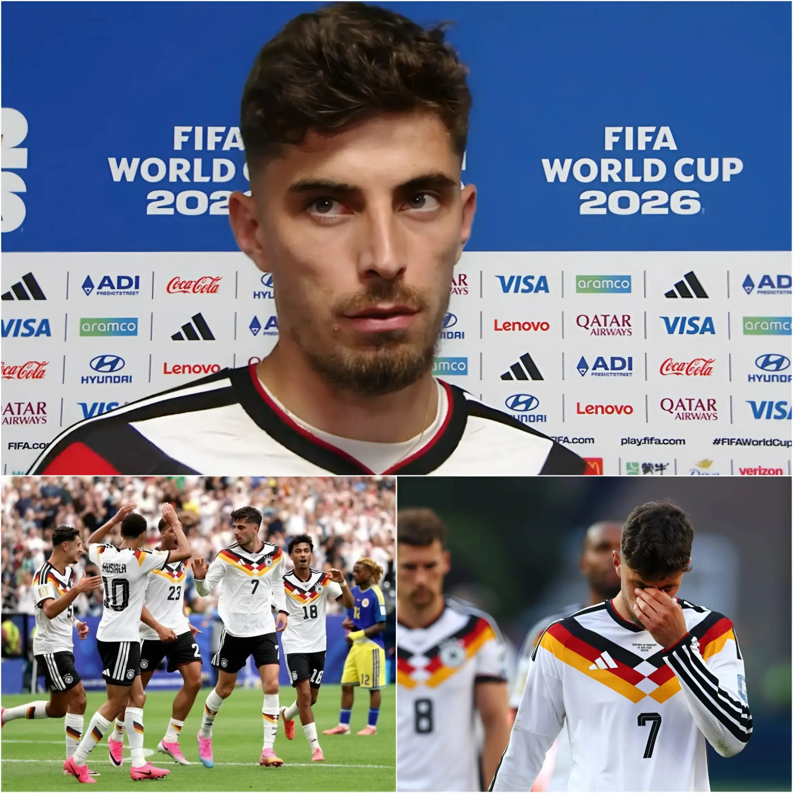 Cover Image for 💔 GEBROCHENES HERZ : Kai Havertz hat soeben den wahren Grund enthüllt, der zum Scheitern der deutschen Nationalmannschaft geführt haben soll. Ein externer Einfluss kurz vor dem Spiel gegen Panama soll die Stimmung der Spieler massiv beeinträchtigt haben
