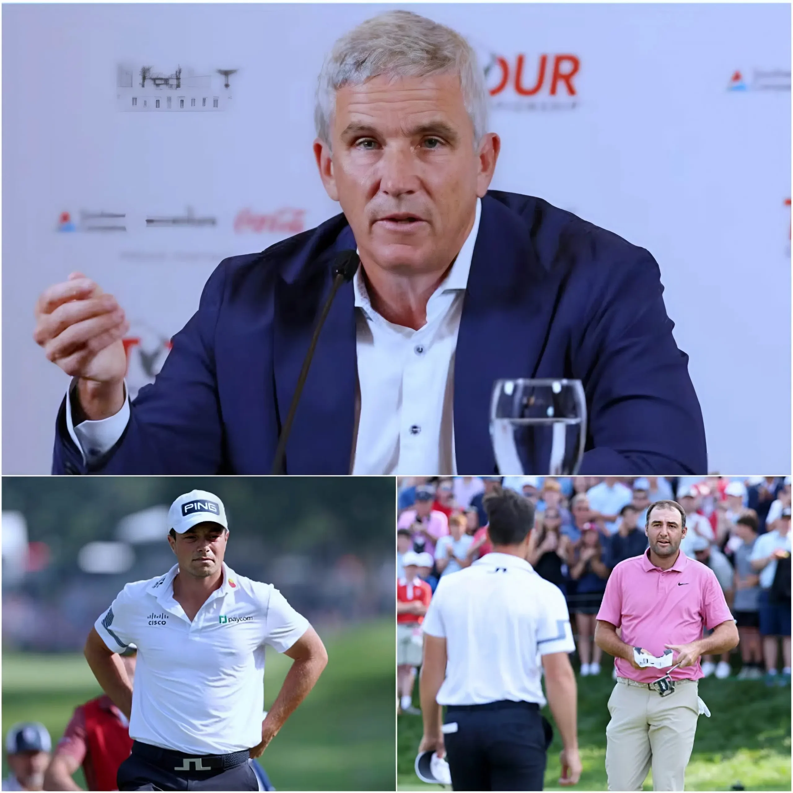 Cover Image for 🚨EXPLOSIVE UPDATE: Moments after Viktor Hovland lifted the 2026 Travelers Championship trophy following a thrilling playoff with Scottie Scheffler, an unexpected development sent TPC River Highlands into chaos. Tournament officials reportedly called an emergency press conference after questions emerged over a possible rules issue during the final round—