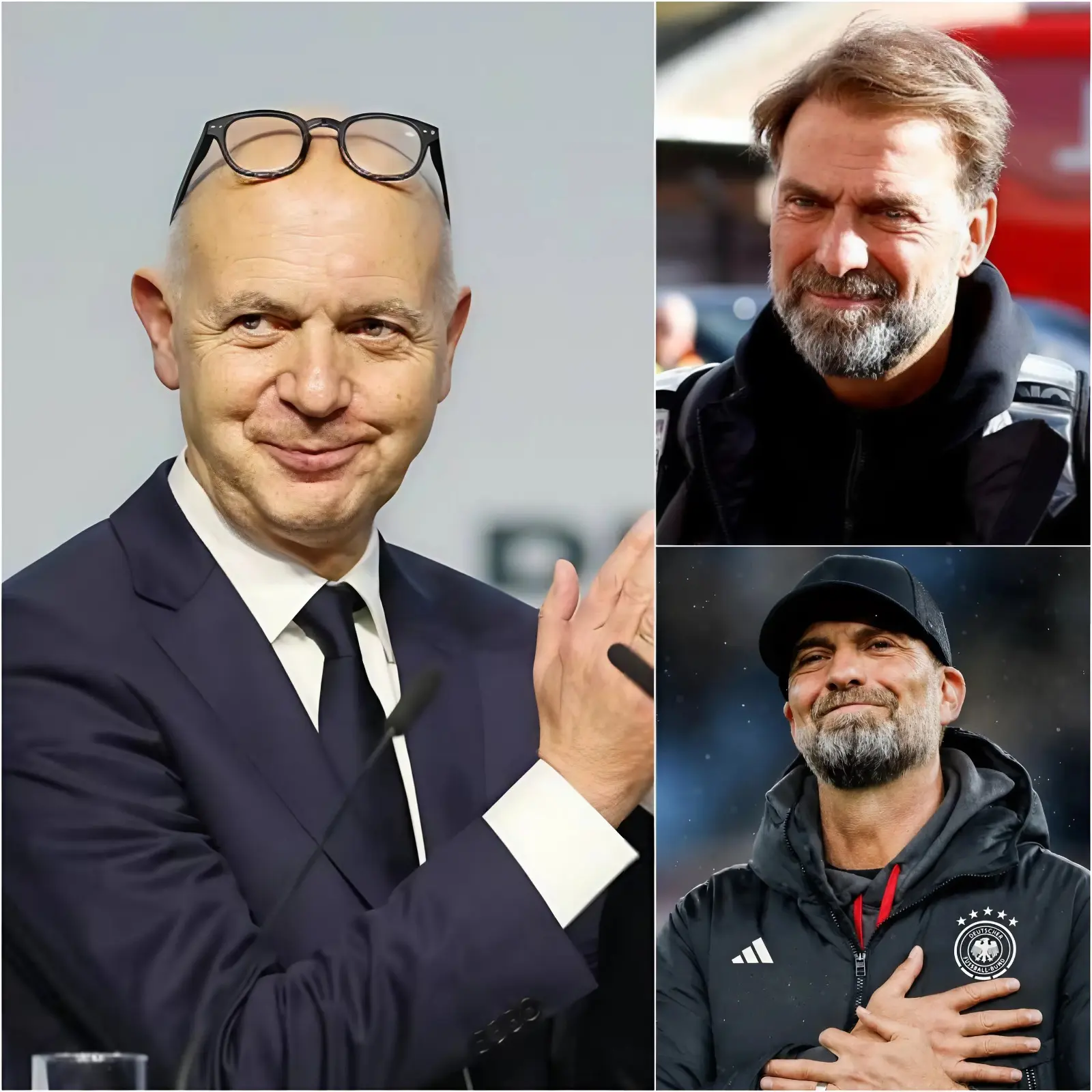 Cover Image for 🚨🚨EILMELDUNG: Vor wenigen Minuten hat der Präsident des Deutschen Fußball-Bundes (DFB), Bernd Neuendorf, nach den Gerüchten um Jürgen Klopp offiziell bekannt gegeben, dass dieser das Amt des Bundestrainers für die kommenden Spielzeiten übernehmen wird… 👇👇