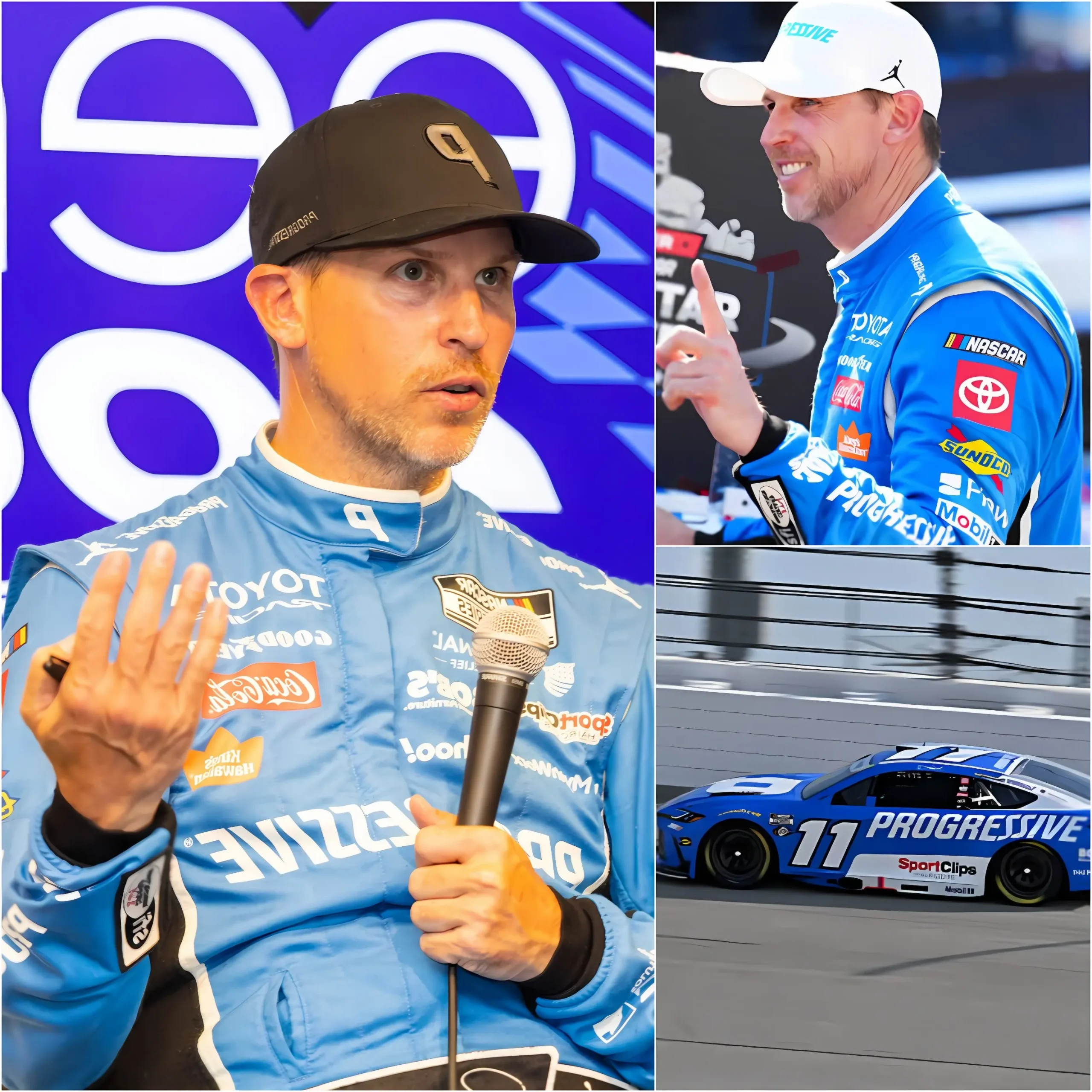 Cover Image for 🚨 JUST MINUTES AGO: “I’M GOING TO WIN!” Denny Hamlin made no secret of his ambition after securing pole position at Chicagoland Speedway,