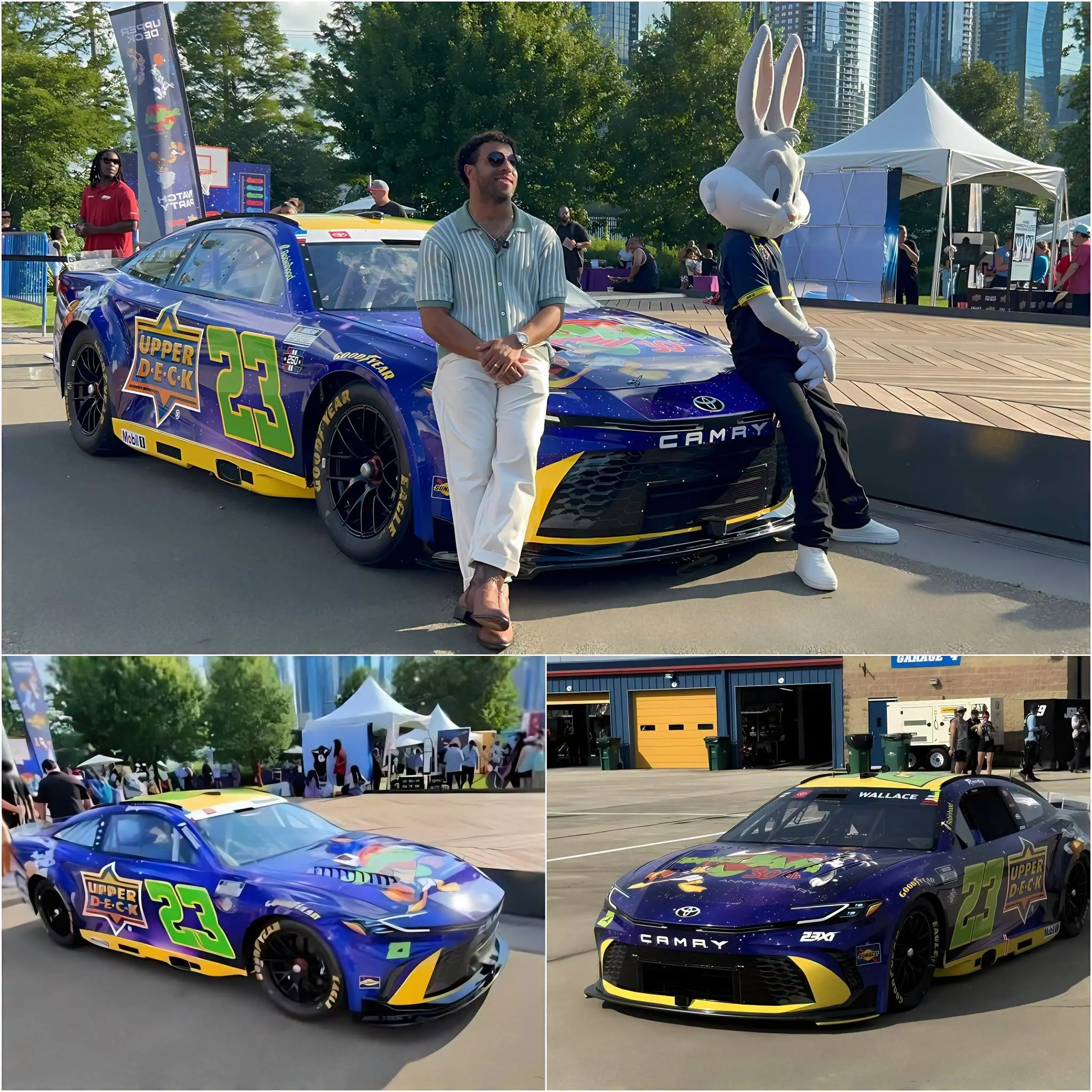 Cover Image for NASCAR SENSATION 🚨💥 Bubba Wallace unveils a brand-new paint job, revealing a crazy collaboration with the legendary “Space Jam” and a unique look never before seen in history!