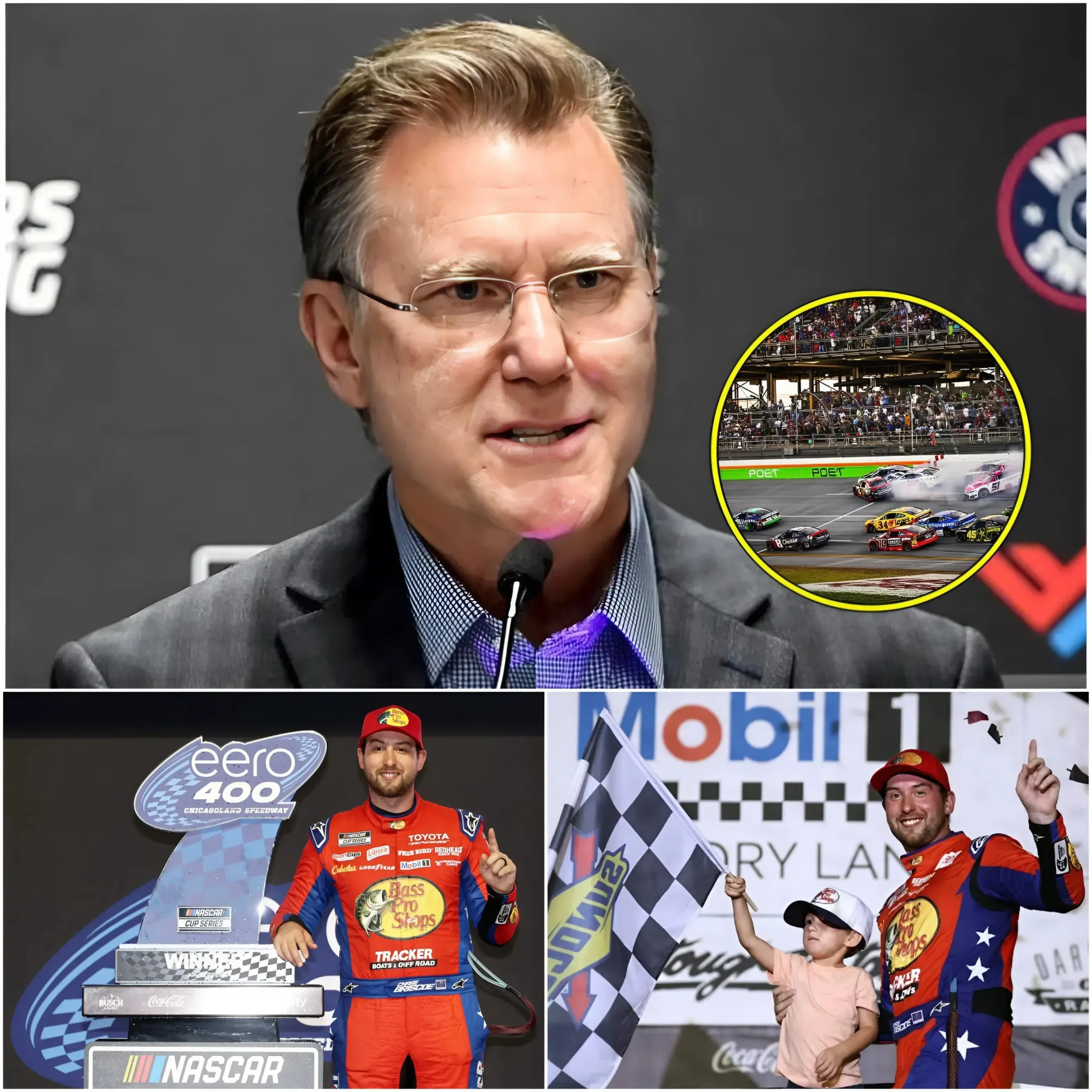 Cover Image for CONFIRMED 🔴 NASCAR ANNOUNCES PENALTY following Chase Briscoe’s illegal victory after allegations of cheating to gain an advantage in the Chicagoland 400 race at Chicagoland Speedway.