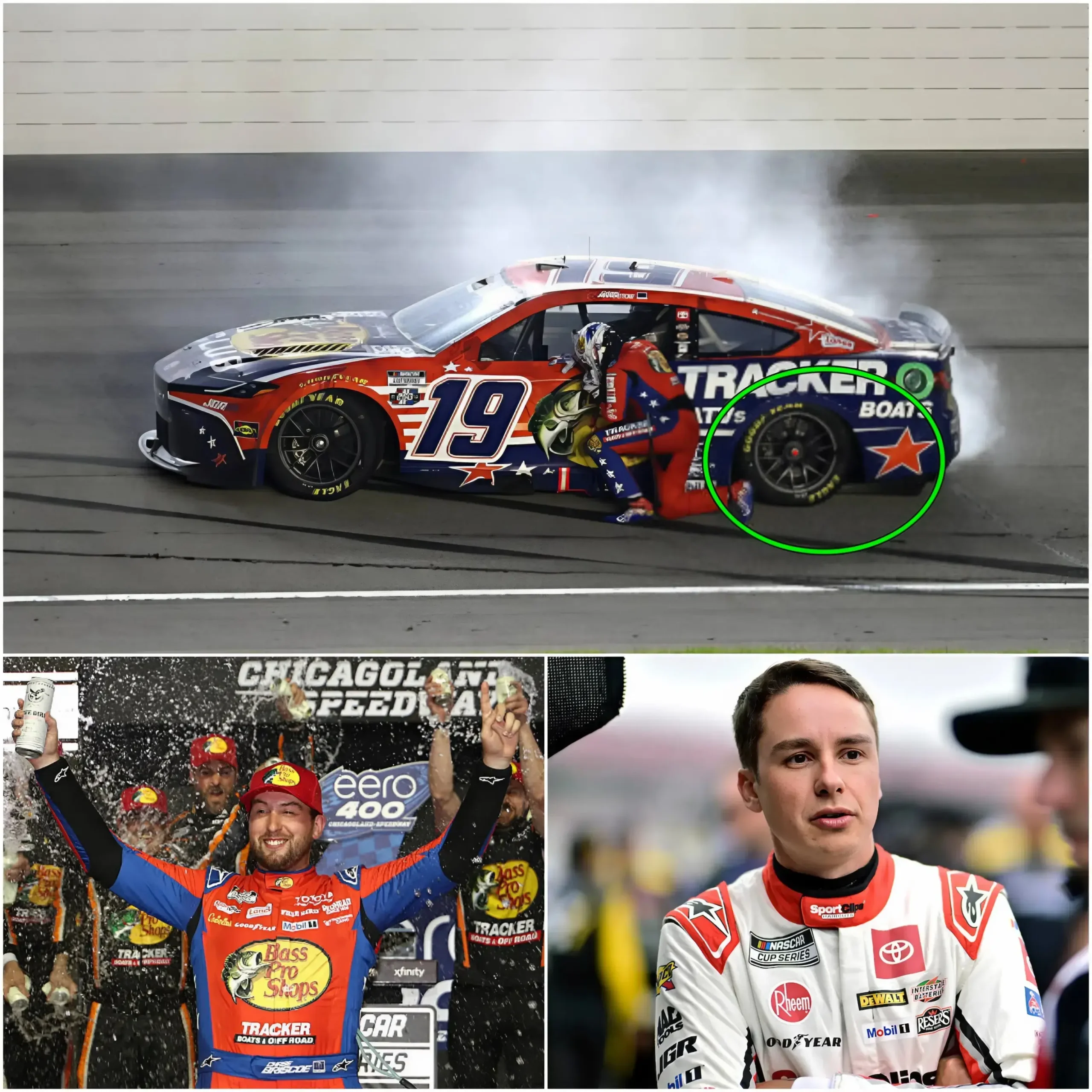 Cover Image for 🔥SHOCKING INCIDENT: Christopher Bell surprised everyone by officially submitting a request to NASCAR, demanding an immediate special investigation into Chase Briscoe’s car after the race at Chicagoland Speedway.