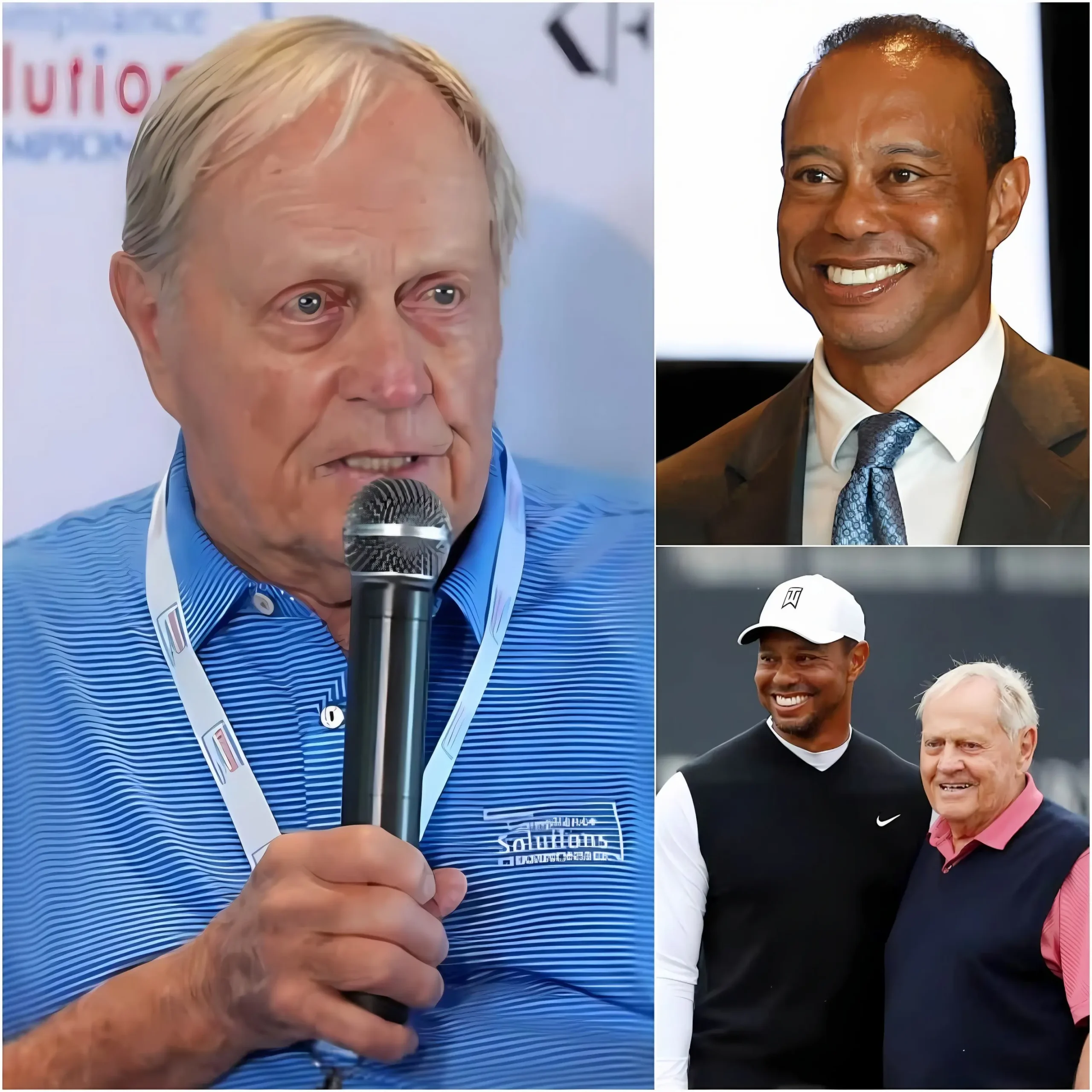 Cover Image for EXPLOSIVE NEWS🚨Jack Nicklaus has come forward to powerfully defend Tiger Woods after three golfers allegedly called for Woods to be banned from the PGA Tour, claiming his presence would damage the tour’s credibility and competitive fairness.