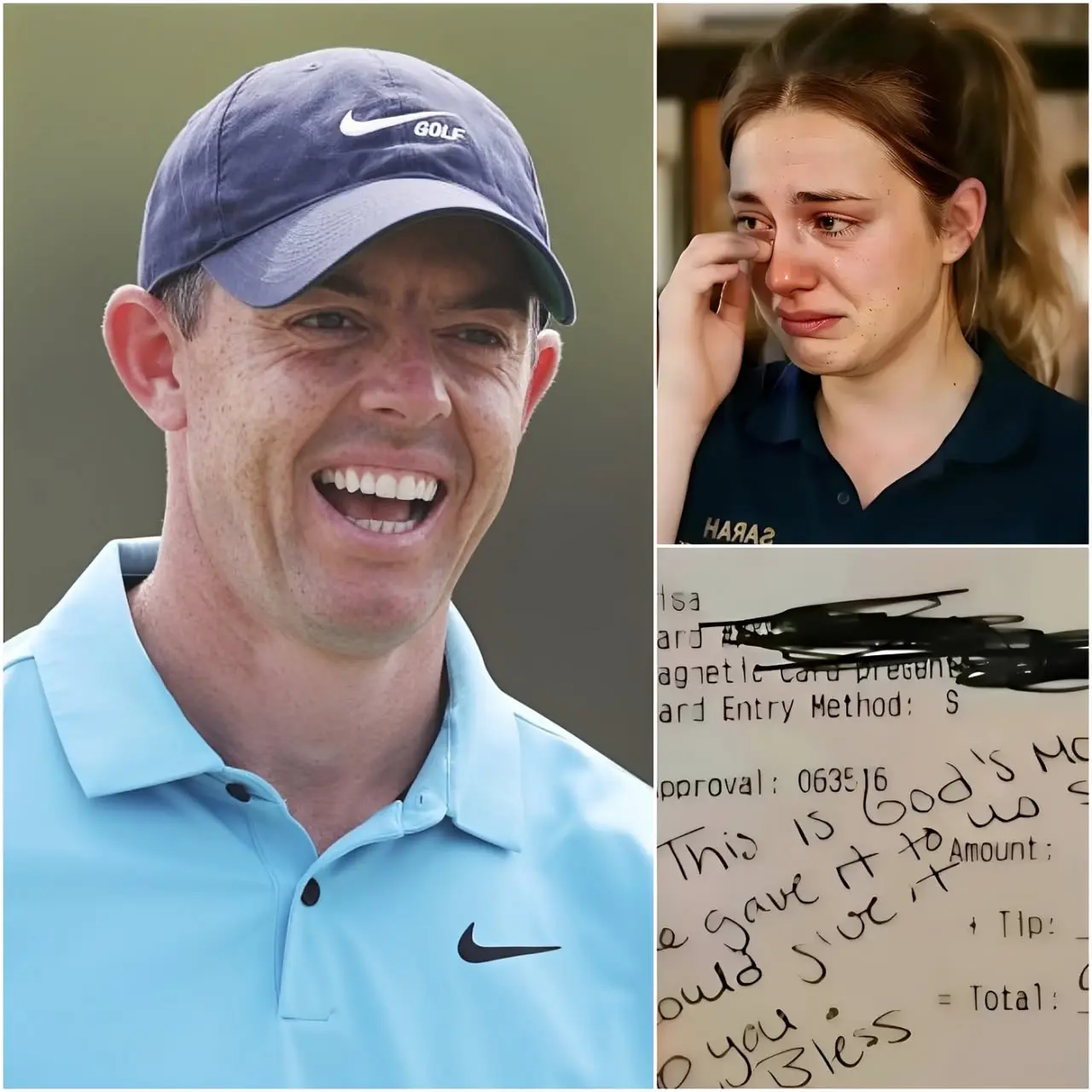 Cover Image for GOOD NEWS✨ Sera, a 22-year-old waitress at a small family café in Northern Ireland, had no idea that the calm, polite man she was serving was actually Rory McIlroy—one of the biggest stars in professional golf.