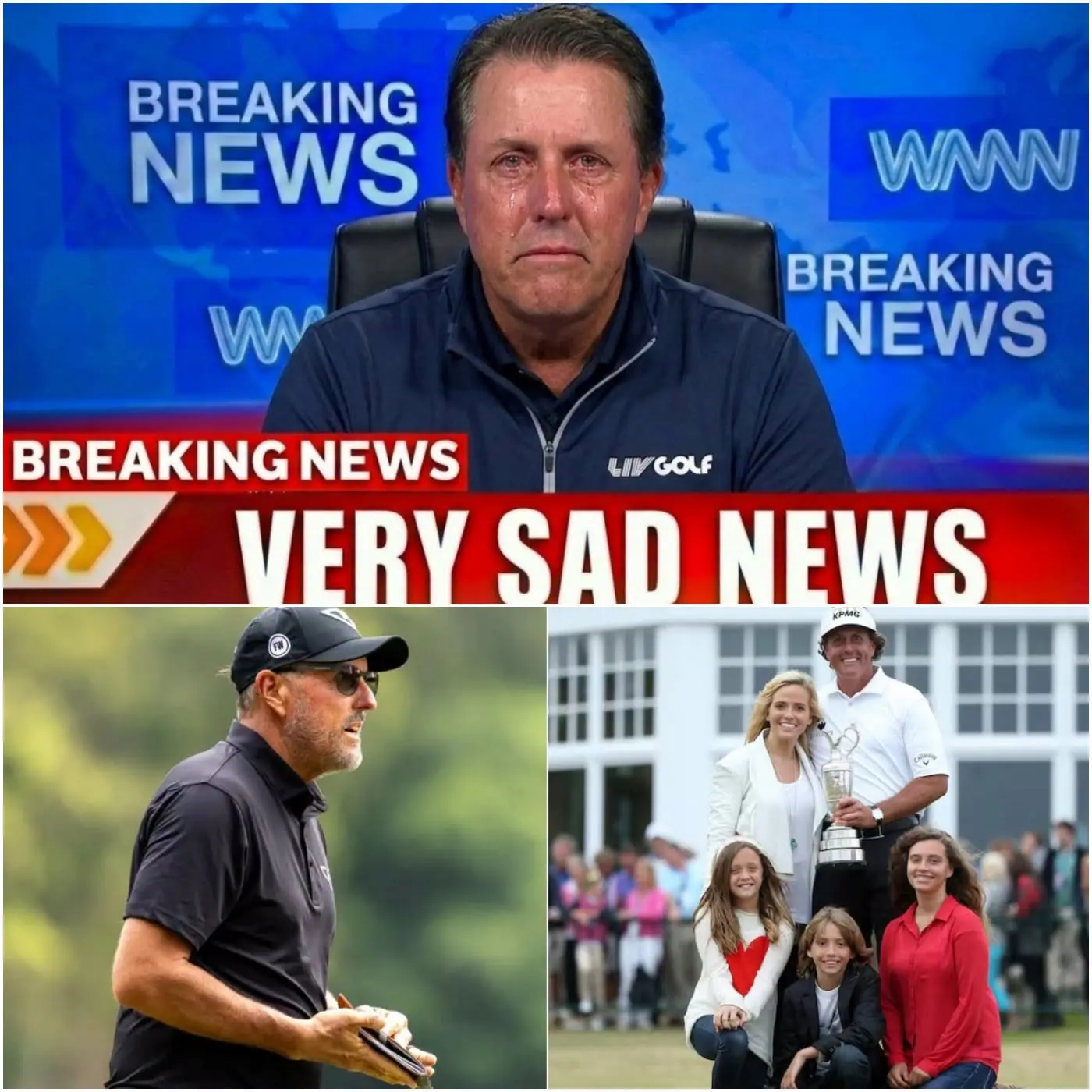 Cover Image for 💔😢AT 55, THE TRAGEDY OF PHIL MICKELSON IS TRULY HEARTBREAKING….