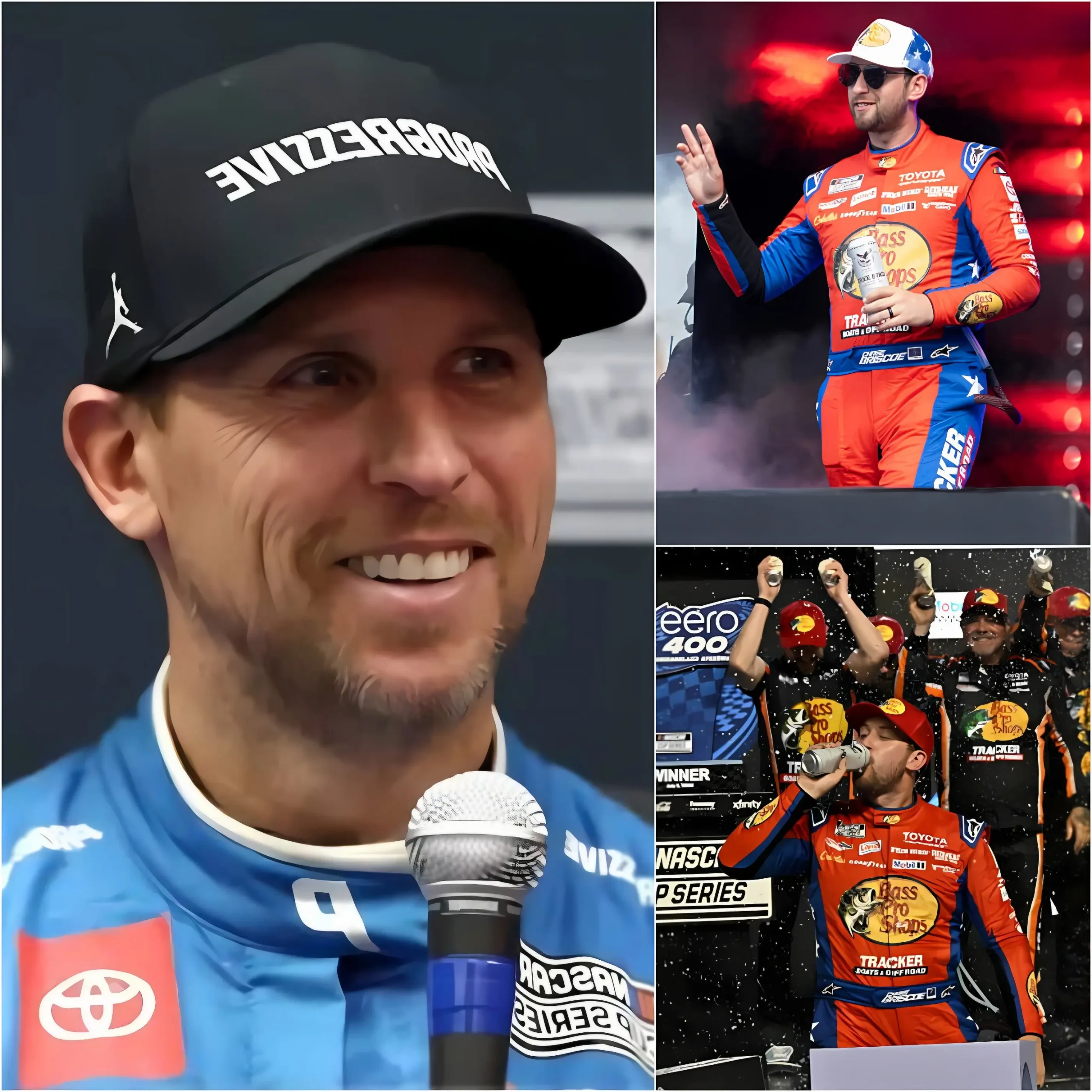 Cover Image for 🚨 CONTROVERSY ERUPTS AFTER THE CHICAGOLAND RACE! “HE DOESN’T DESERVE THAT PLACE!” Denny Hamlin unexpectedly lost his temper in front of reporters