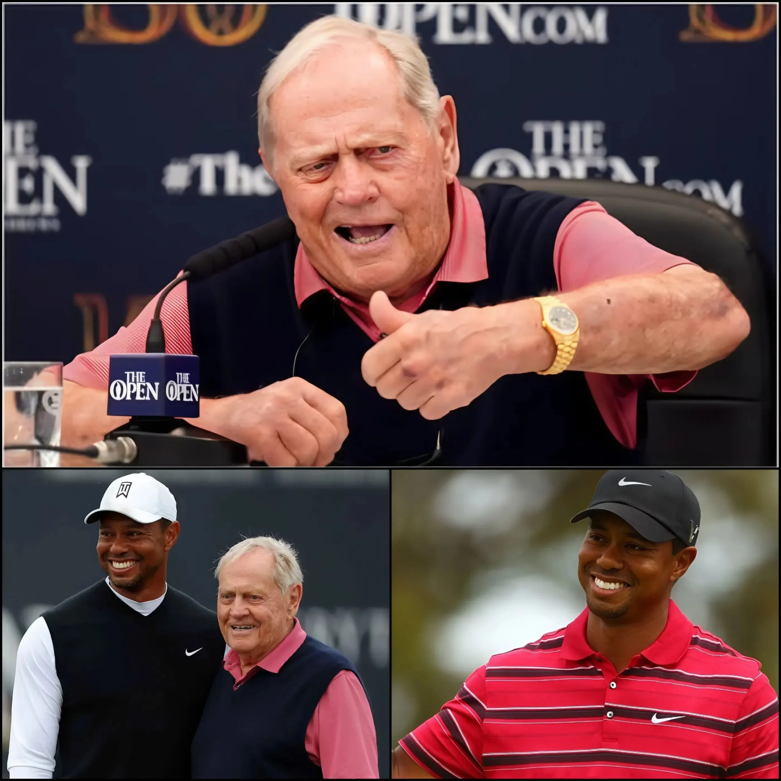 Cover Image for 🛑 “TRULY HEARTLESS” Jack Nicklaus stepped up to strongly defend Tiger Woods after three golfers allegedly called for Woods to be banned from the PGA Tour