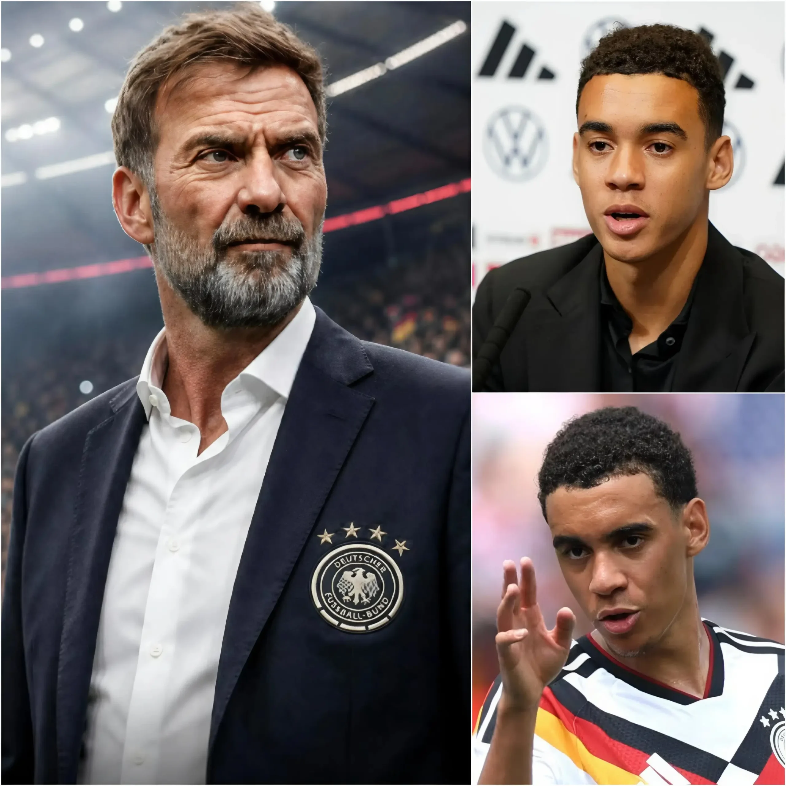 Cover Image for „Wenn er noch da ist, trage ich nie wieder das Trikot der deutschen Nationalmannschaft!“ Jamal Musiala schockte die deutschen Fußballfans mit der Ankündigung, aufgrund eines nicht näher genannten persönlichen Konflikts mit dem neuen Trainer Jürgen Klopp nicht für die Nationalmannschaft auflaufen zu wollen.