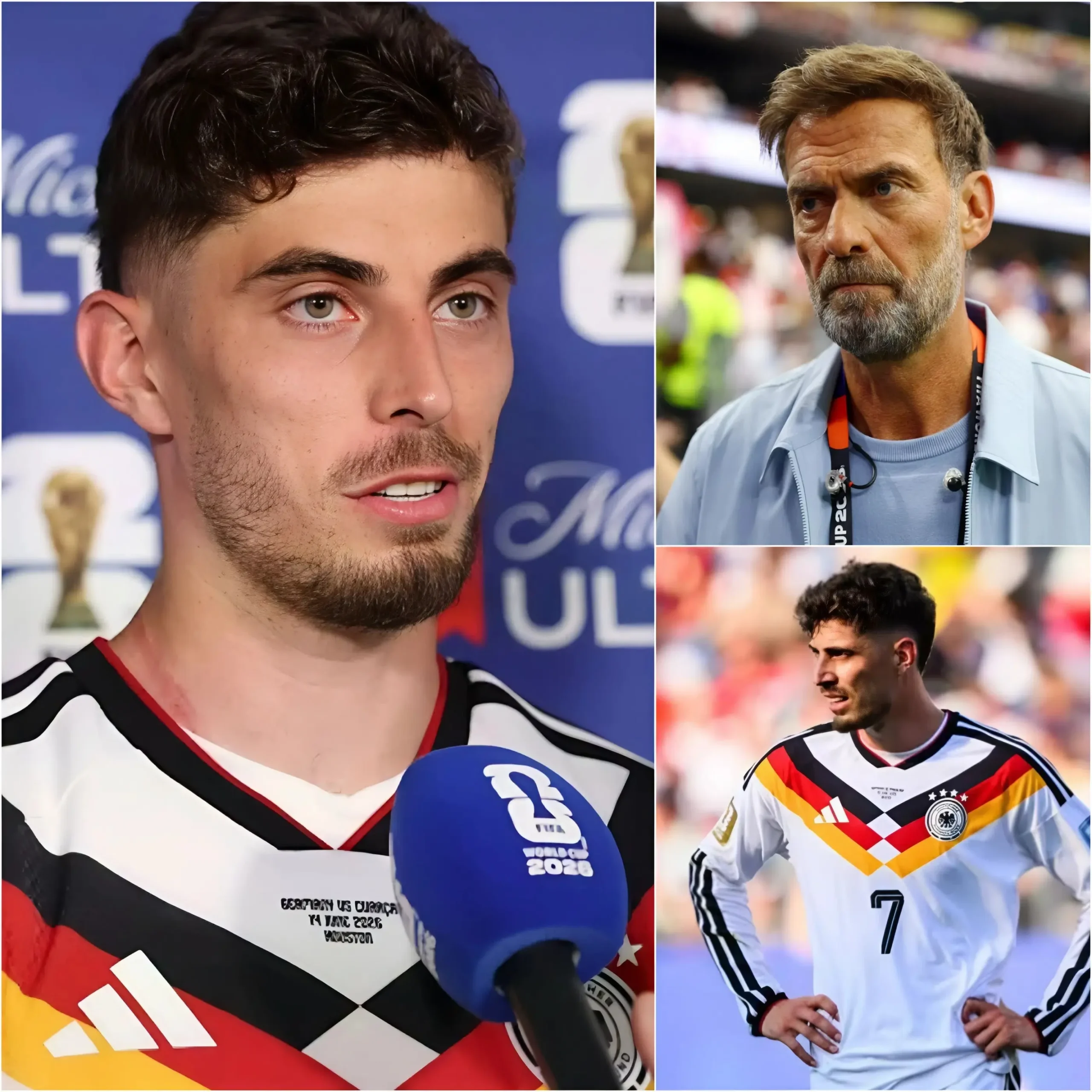 Cover Image for Der deutsche Fußball ist erschüttert, nachdem Kai Havertz Berichten zufolge seinen Rücktritt aus der Nationalmannschaft bekannt gegeben hat. Grund dafür sind kontroverse Aussagen von Jürgen Klopp über ihn.