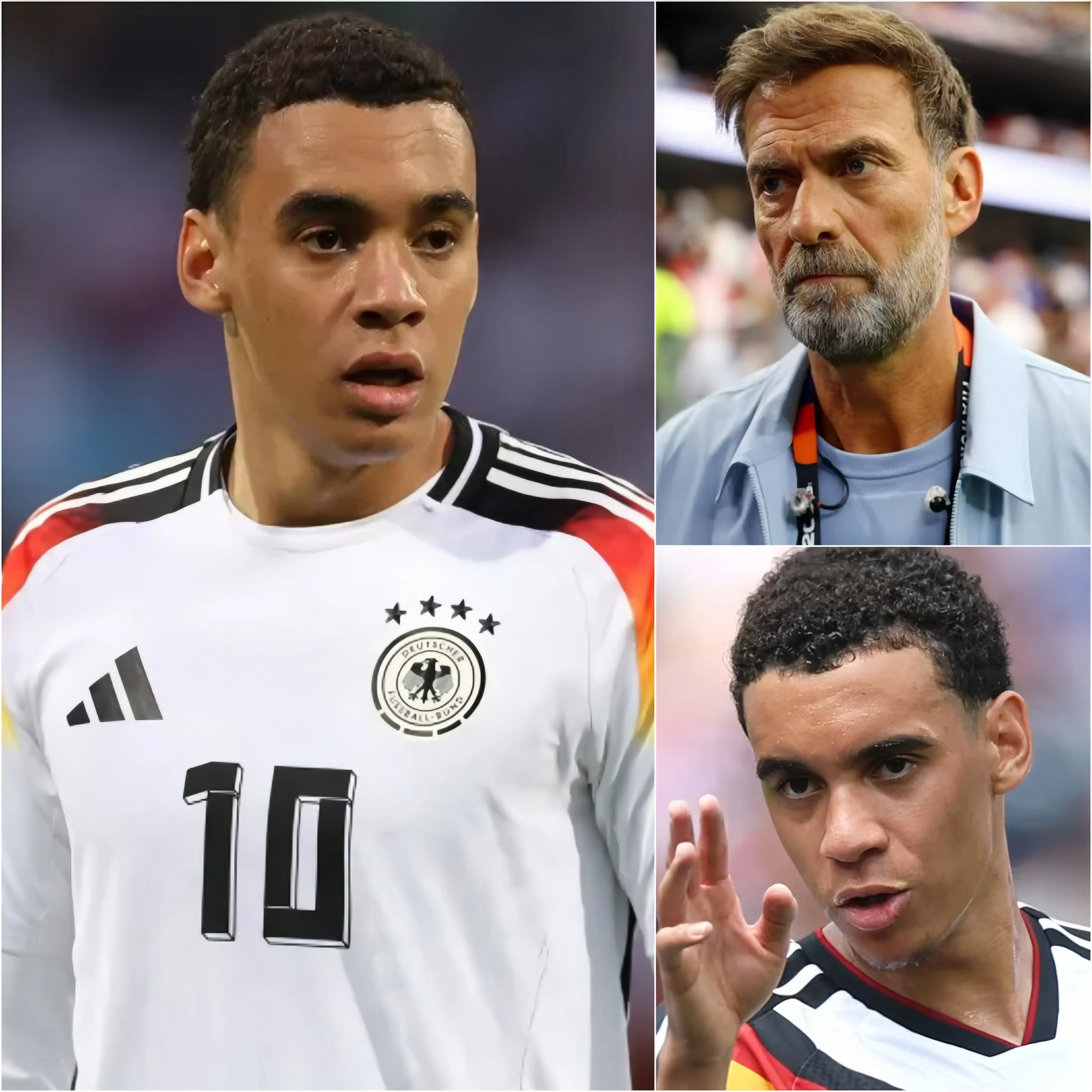 Cover Image for „HÖRT AUF, ICH HABE GENUG ERTRAGEN!“ Mit diesen dramatischen Worten hat Jamal Musiala Jürgen Klopp offiziell die Stirn geboten und seinen Wunsch geäußert, die deutsche Nationalmannschaft zu verlassen.